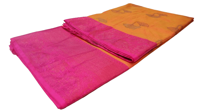 Silks yellow Pure Handloom Saree