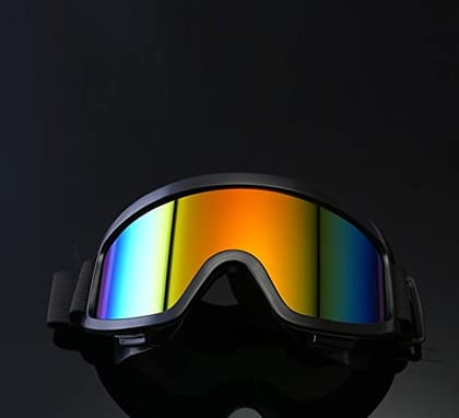 Style Eva Motorbike ATV/Dirt Bike Racing Work Protection Eyewear with Adjustable Strap Unisex Sunglasses (Black)