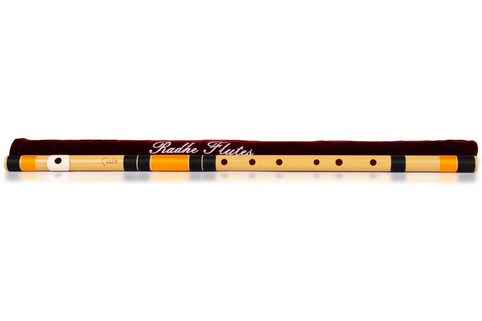 Radhe Flutes | PVC Fiber | G Natural Bansuri | Base Octave (26 Inches) | RIGHT Handed | With VELVET COVER | HARD Cardboard Tube for Hard Case