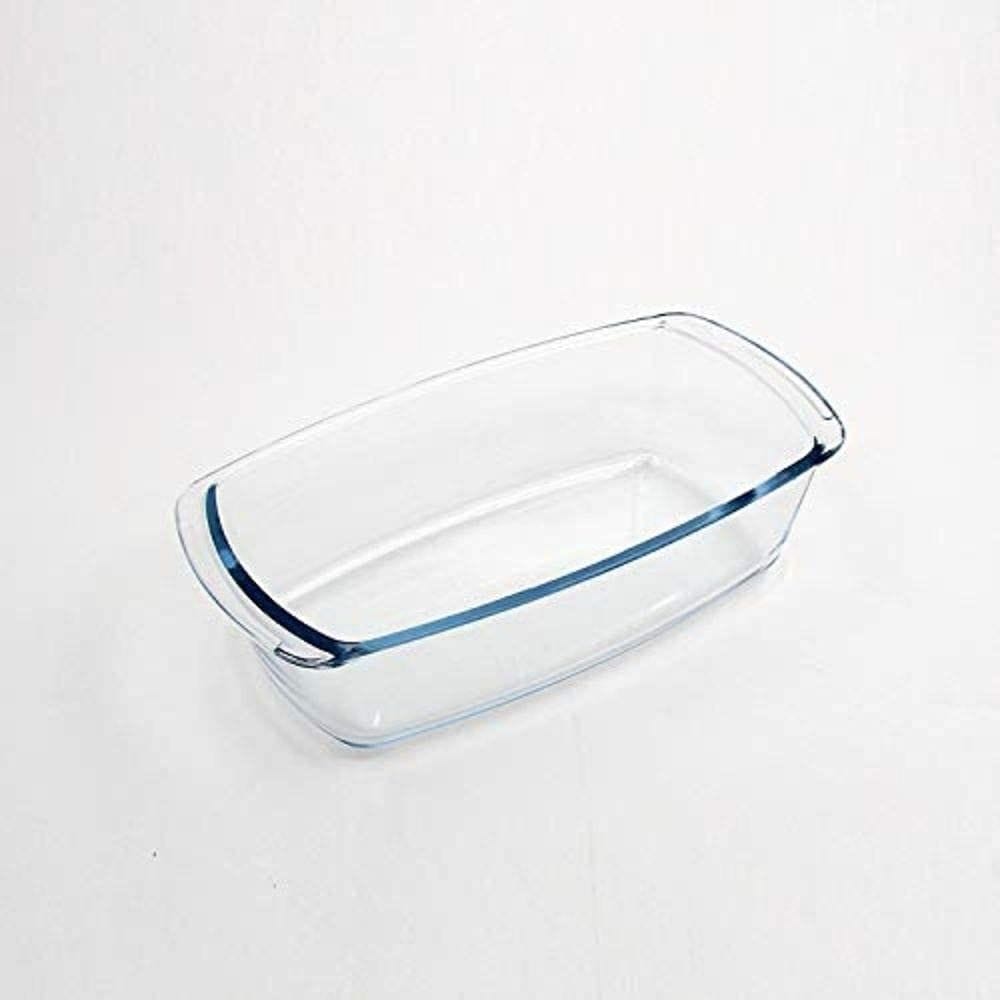 Saaikee Borosilicate Transparent Glass Pan Baking Dish Microwave Oven Safe, 1800 ml - Cookware | Buy online on ZillyBuy