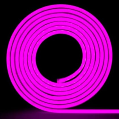 DAYBETTER� Neon Rope Light Silicon DC Light (5 Meter/16.4 Feet) or Indoor and Outdoor Flexible Waterproof Decorative Light with 12v DC Adapter Include- Pink