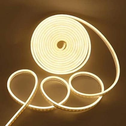 DAYBETTER� Neon Rope Light Silicon DC Light (5 Meter/16.4 Feet) or Indoor and Outdoor Flexible Waterproof Decorative Light with 12v DC Adapter Include- Warm White | NW-A-18