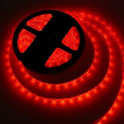 DAYBETTER� 4 Meter 2835 Cove Led Light Non Waterproof Fall Ceiling Light for Diwali,Chritmas Home Decoration with Adaptor/Driver (Red,60 Led/Meter) | NW-A-13