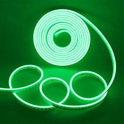 DAYBETTER� Neon Rope Light Silicon DC Light (5 Meter/16.4 Feet) or Indoor and Outdoor Flexible Waterproof Home Decorative Light with 12v DC Adapter Include- Green