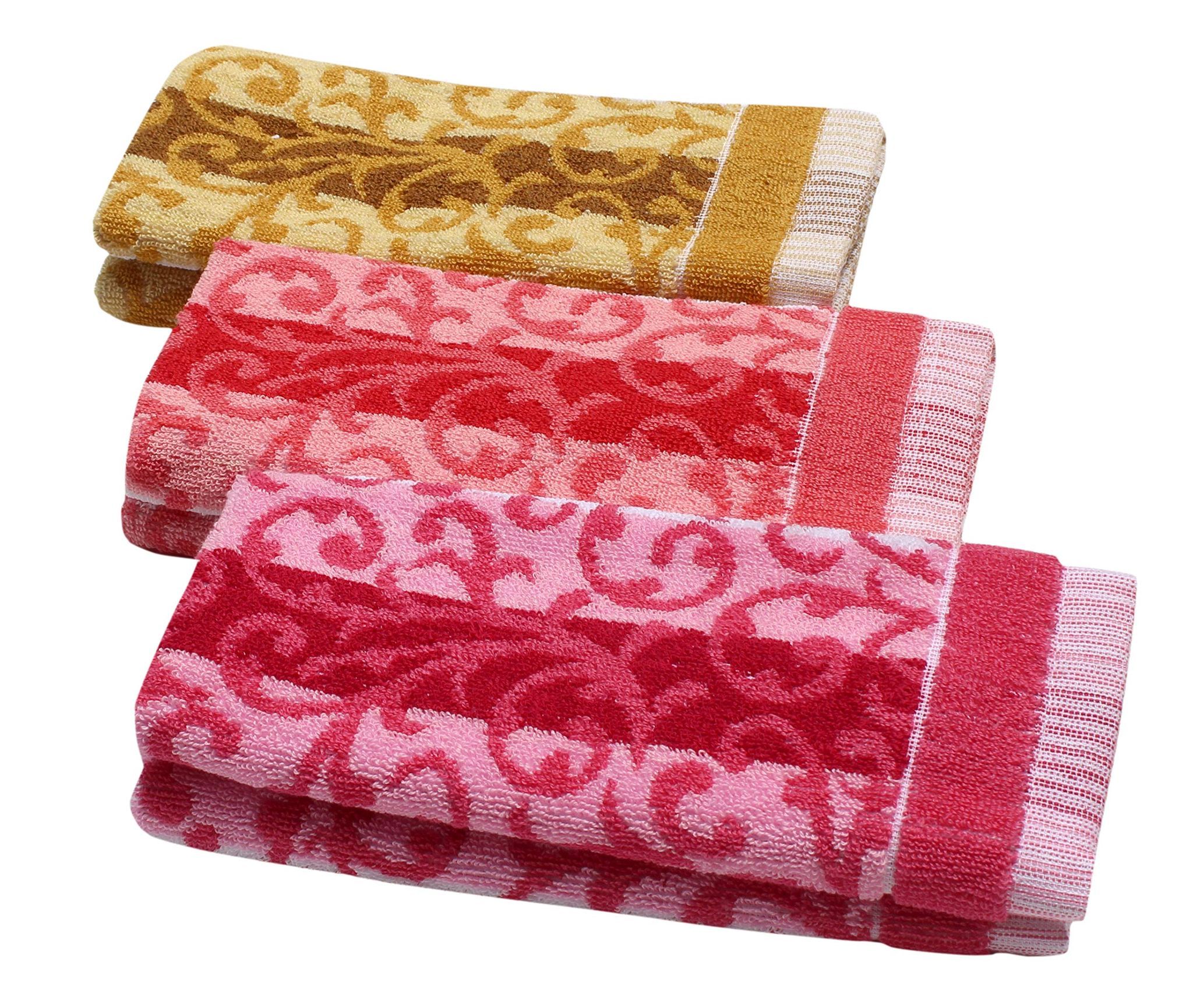 Mandhania Preimium Quality 450 GSM Cotton Hand Towels, 35x53 cm Pack of 6