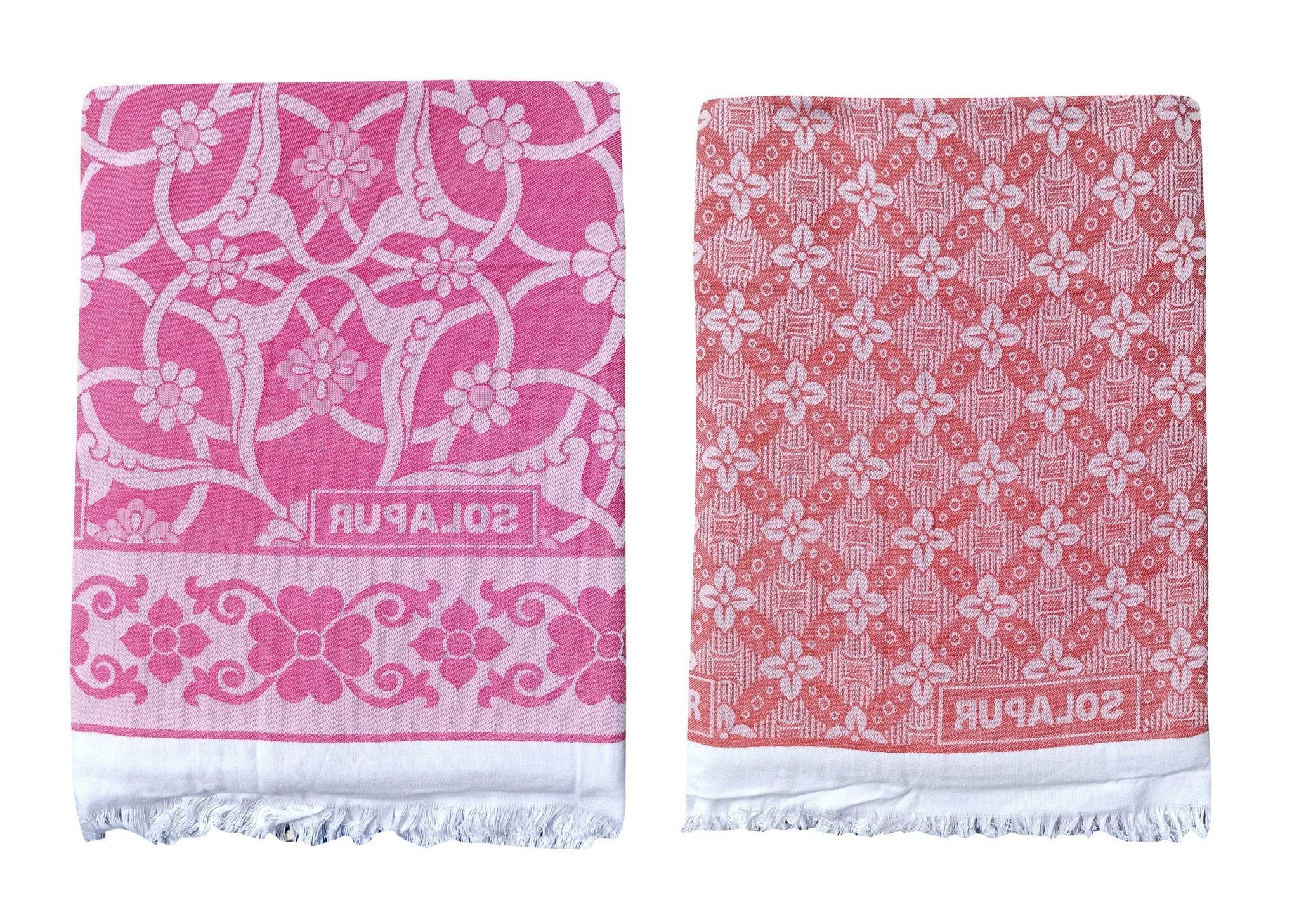 Mandhania Super Soft Premium Light Weight Solapur Cotton Daily Use Single Bed Blanket/Chaddar (202, Multicolour) - Pack of 2