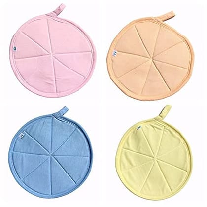 Mandhania Roti Cover/Chapatis Cover Cotton Keep Fresh Every time Pack of 4 (Assorted Colour)