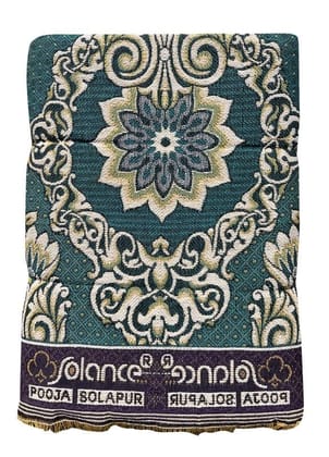 Solance by Mandhania Solapur Chaddar Cotton Blanket, Bed Sheet Single Bed Full Size Pack of 1 (PCSS104)