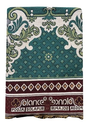 Solance by Mandhania Solapur Chaddar Cotton Blanket, Bed Sheet Single Bed Full Size Pack of 1 (PCSS1020)