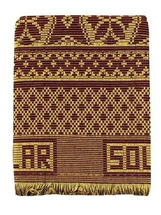 Mandhania Dollar Solapur Chaddar Authentic Designed 100% Cotton Dailyuse Single Bed Blanket Pack of 1 - Dark Brown