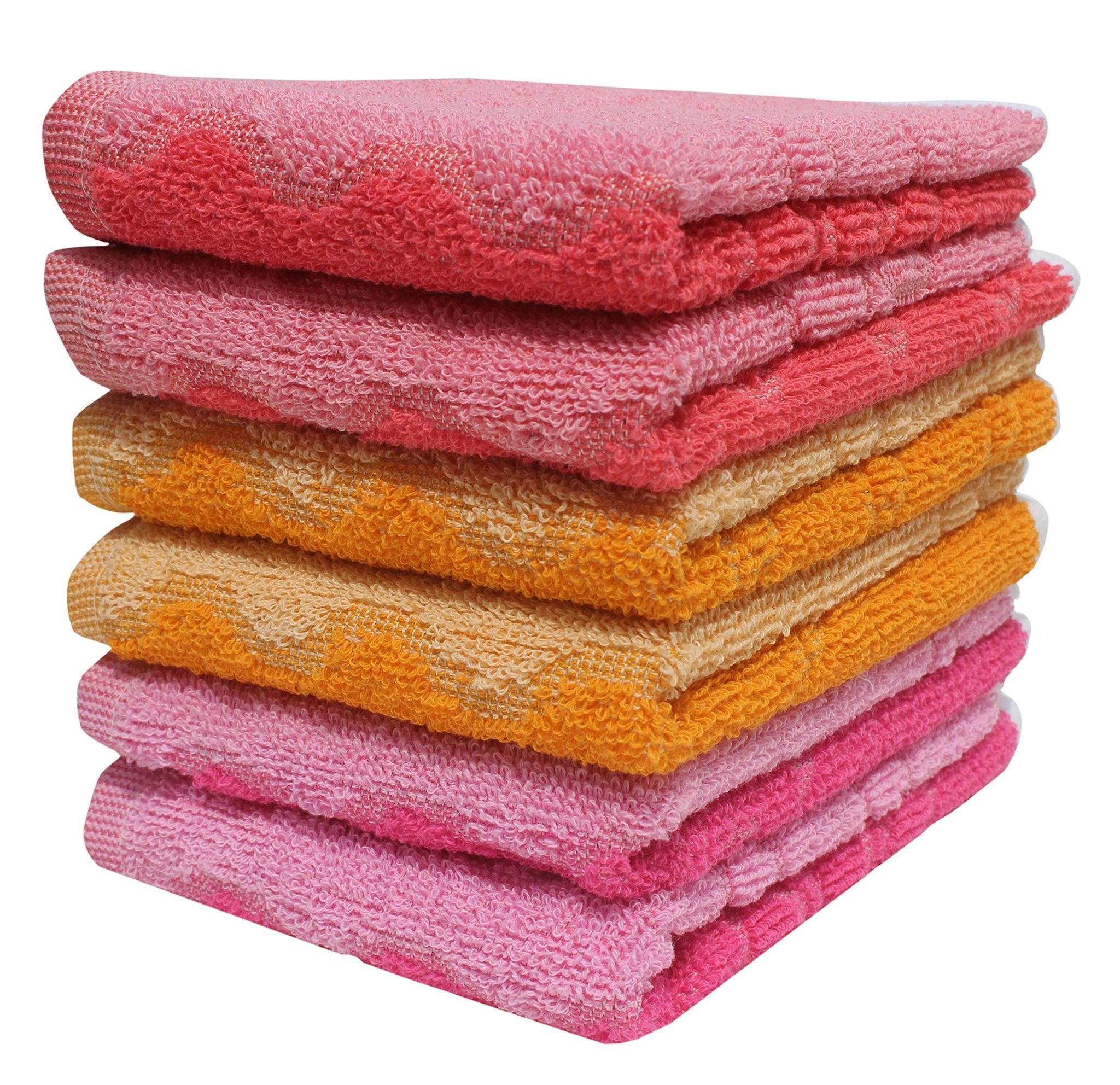 Mandhania Dailyuse Soft Cotton Hand Towels, 35x53 cm Pack of 6 (SHT605)