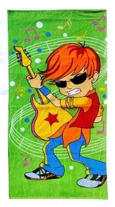 Mandhania Cotton Cartoon Printed Kids Bath Towels for Boys and Girls (Small, Multicolour)