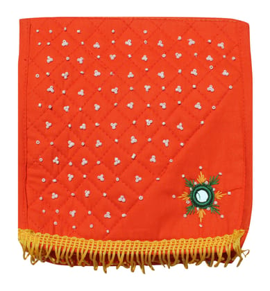 Mandhania Eco Friendly Handcrafted Embroidered Mirror Work� Bag for Girls/Women Orange