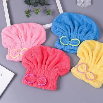 Bow Hair Towel (Random Color)