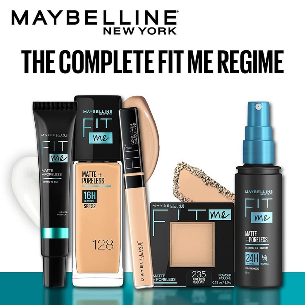 Maybelline New York Liquid Foundation, Matte Finish, With SPF, Absorbs Oil, Fit Me Matte + Poreless, 310 Sun Beige, 30 ml
