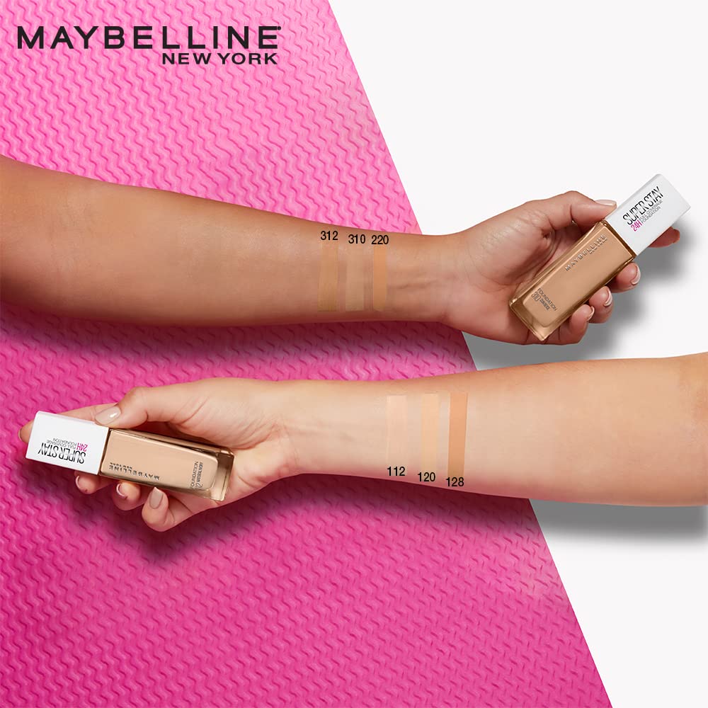 Maybelline New York Super Stay 30H Full Coverage Liquid Natural Foundation, Classic Ivory 120, 30ml
