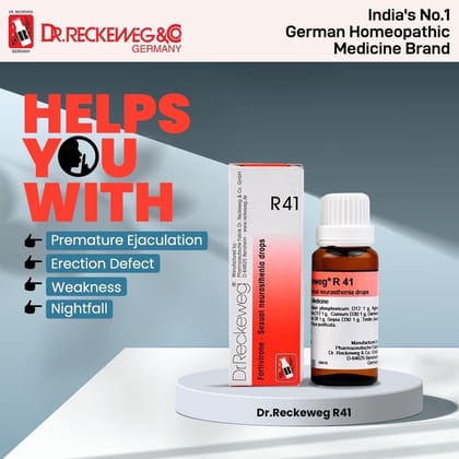 Combo Pack of Dr. Reckeweg R41 Sexual Neurasthenia Drop (22ml) & Dr Willmar Schwabe India Damiaplant Drop (30ml) (Pack of 2)