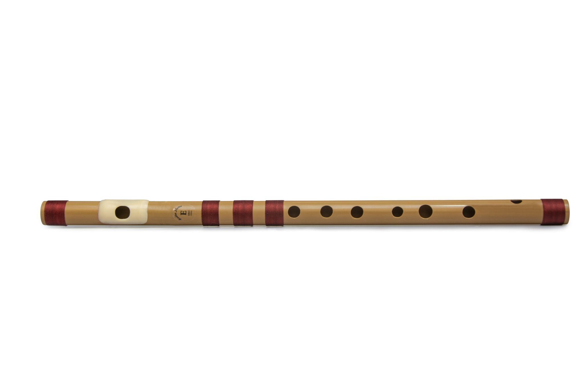 Radhe Flutes PVC Fiber E Natural Bansuri Middle Octave LEFT Handed
