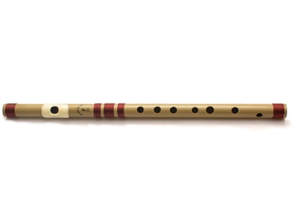 Radhe Flutes PVC Fiber F Natural Bansuri Middle Octave Right Handed