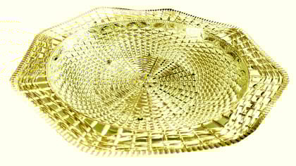 Omkar by R3 Inc. Gold Gift Basket/Bowl for Gifts Hampers | Fancy Basket | Wedding Basket for gift/fruit Packing (Pack of 2)