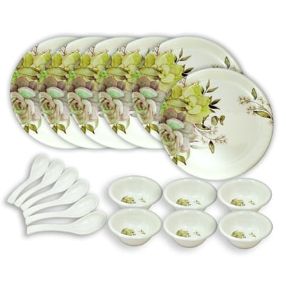 Inpro Melamine Dinner Set 18 Pcs (6 Full Plate, 6 Bowl, 6 Spoon).Elevate your dining experience with our exquisite 18-Piece Melamine Dinner Set. Inpro Melamine Dinner Set 18 Pcs (6 Full Plate, 6 Bowl, 6 Spoon).Elevate your dining experience with our exquisite 18-Piece Melamine Dinner Set.