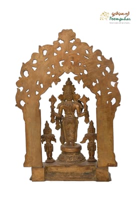 BRONZE PERUMAL SET THRUVATCHI 12IN