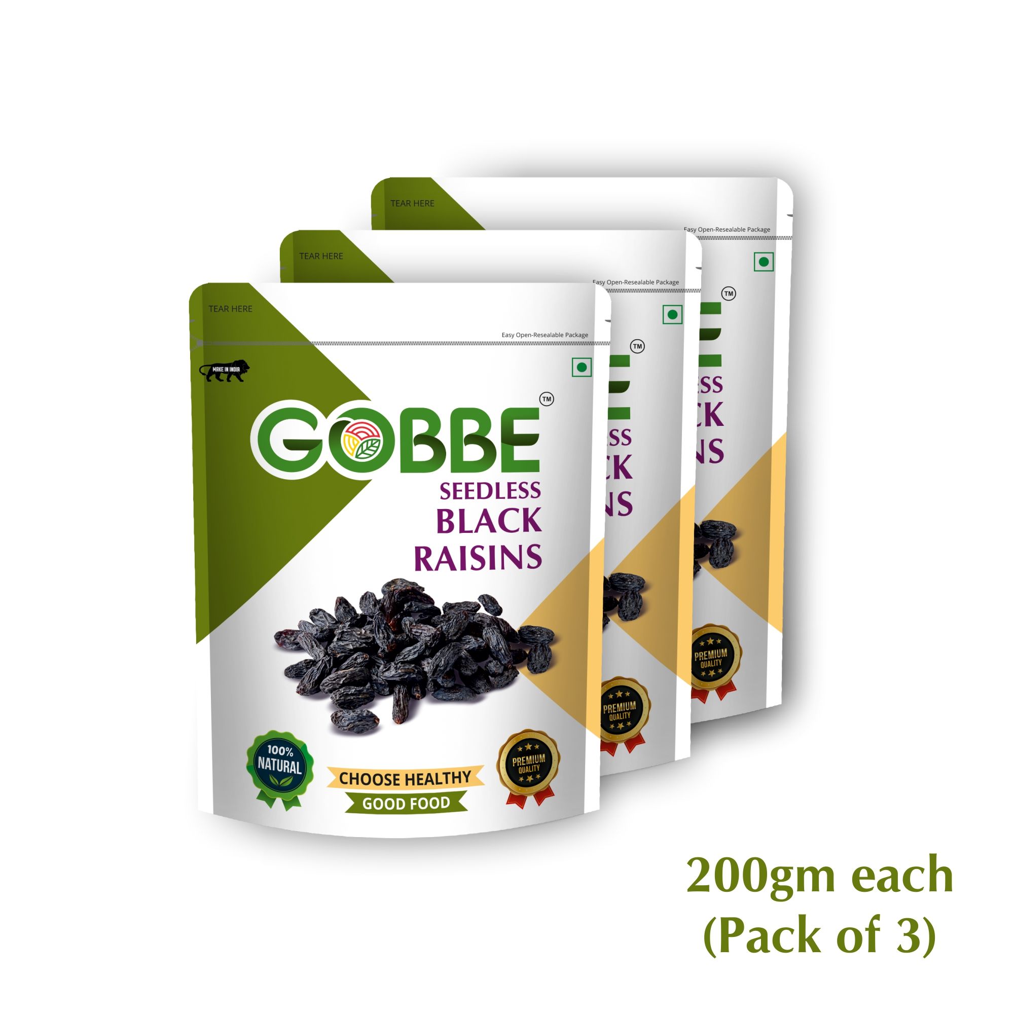 GOBBE Premium Black Raisins