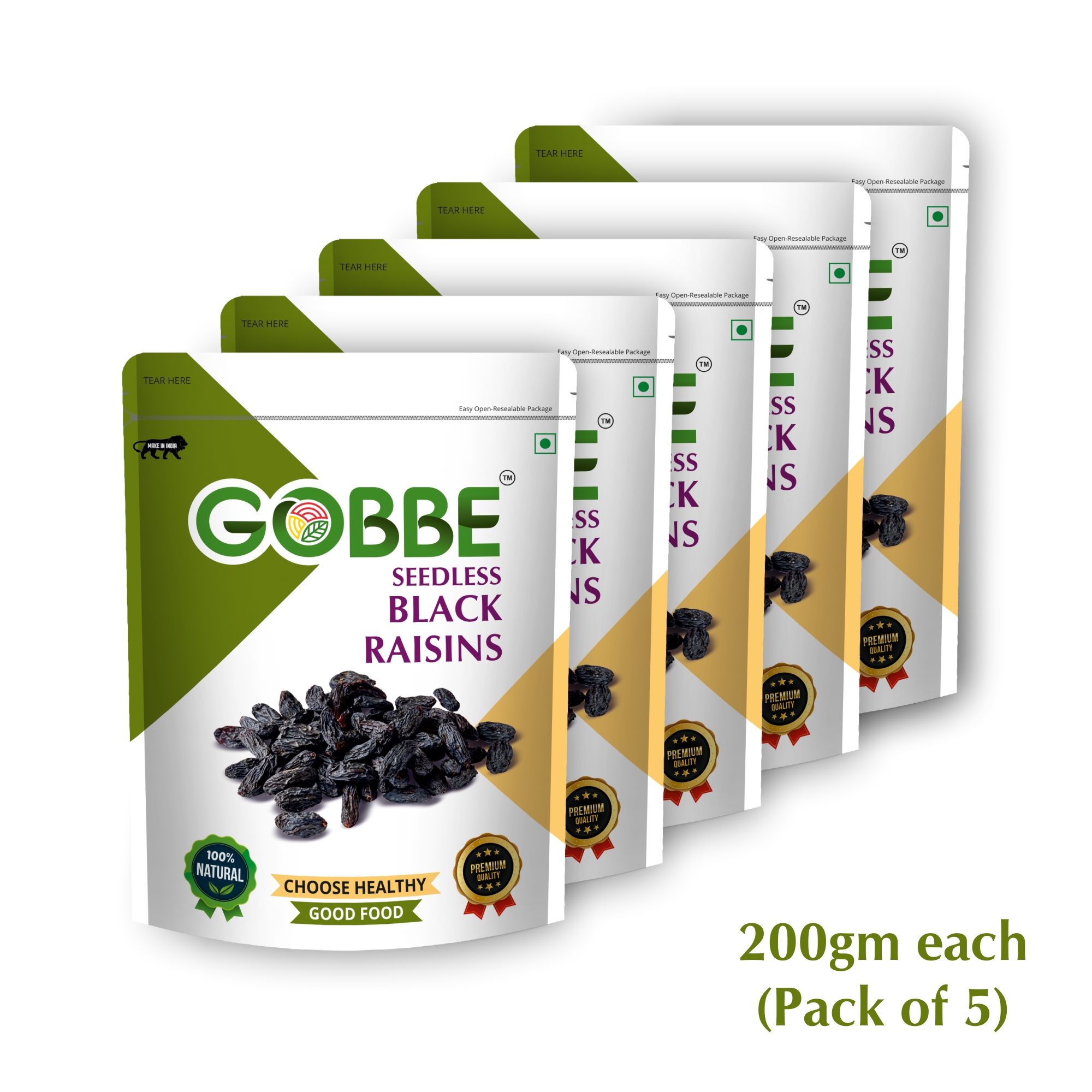 GOBBE Premium Black Raisins