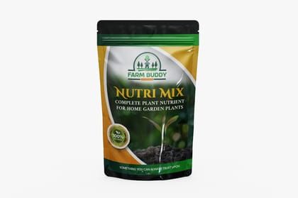 FARM BUDDY Nutri Mix Complete Plant Nutrients For All Indoor & Outdoor Plants | Contains Macro & Micro Nutrients in Organic Form| Complete Plant Growth and Healthy Plants| 750GMS