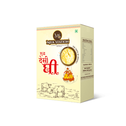 MilkStation Desi Ghee 500ml CEKA Pack | Made Traditionally from Makkhan (Butter) | Ghee for Better Digestion and Immunity