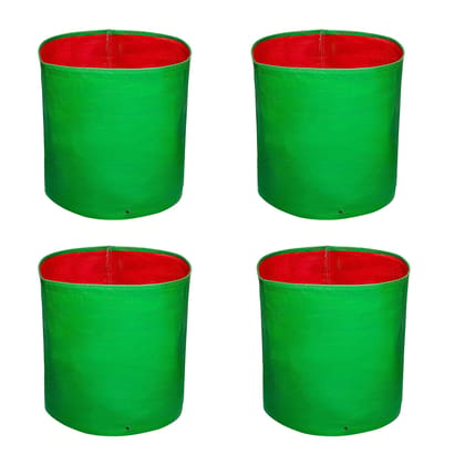 WNE Jaliwale HDPE Plant Grow Bags for Terrace Gardening & Grow Bags for Leafy Vegetable - Grow Bags 15x15 inch Pack of 4