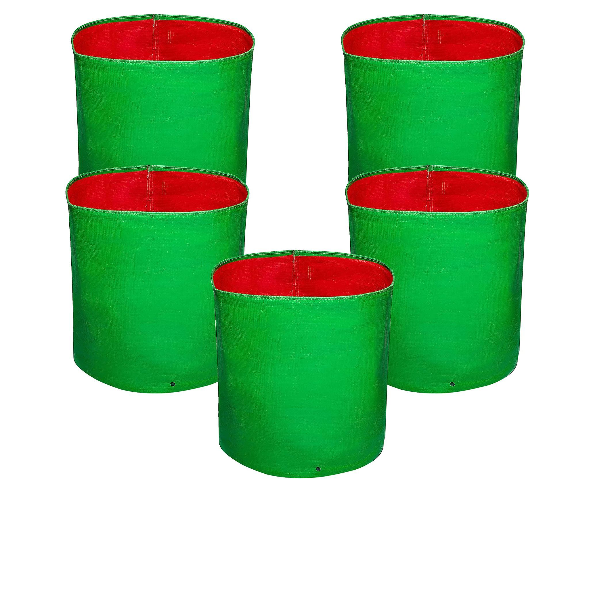 WNE Jaliwale HDPE Plant Grow Bags for Terrace Gardening & Grow Bags for Leafy Vegetable - Grow Bags 12x12 inch Pack of 5