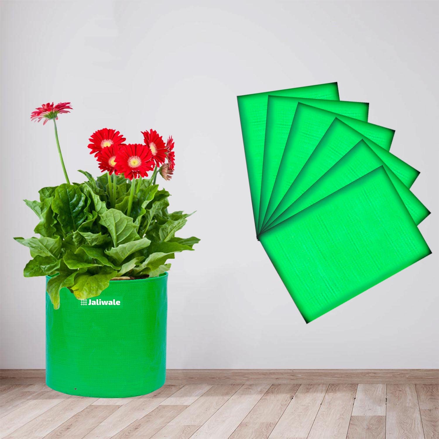 WNE Jaliwale Grow Bags 9x9 inches Large hdpe Fabric Big Size Grow Bags for Leafy Vegetables & Plants Pack of 6