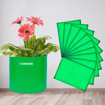 WNE Jaliwale Grow Bags 9x9 inches Large hdpe Fabric Big Size Grow Bags for Leafy Vegetables & Plants Pack of 10