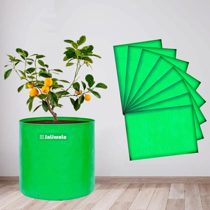 WNE Jaliwale Grow Bags 15x15 inch Large hdpe Fabric Big Size Grow Bags for Leafy Vegetables & Plants Pack of 8