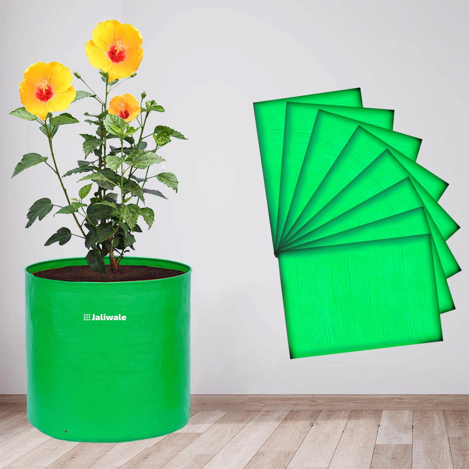 WNE Jaliwale Grow Bags 12x12 inch Large hdpe Fabric Big Size Grow Bags for Leafy Vegetables & Plants Pack of 8
