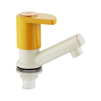 Gold Curve Pillar Tap PTMT Faucet - by Ruhe®