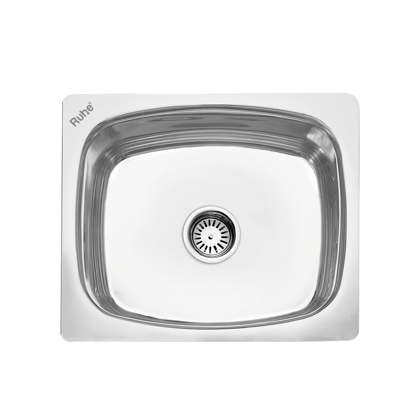 Oval Single Bowl (20 x 17 x 8 inches) Kitchen Sink - by Ruhe®