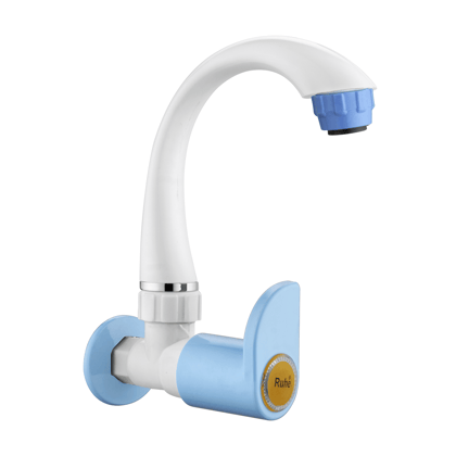 Indigo Curve Sink Tap with Swivel Spout PTMT Faucet - by Ruhe®