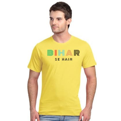 Bihar Se Hain Yellow Tshirt