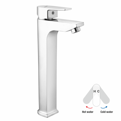 Elixir Single Lever Tall Body Basin Mixer Brass Faucet - by Ruhe®