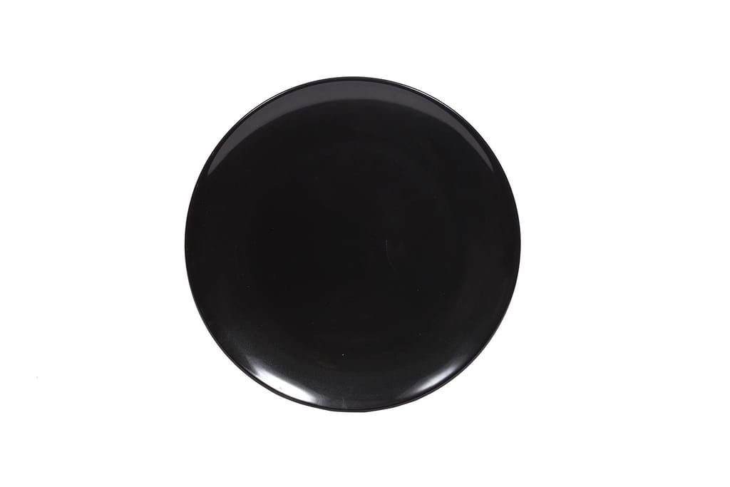 Hitkari Potteries Porcelain Black SEA Side Plate Set of 6 PC for Home & Kitchen | (Black, Set of 6PC.)