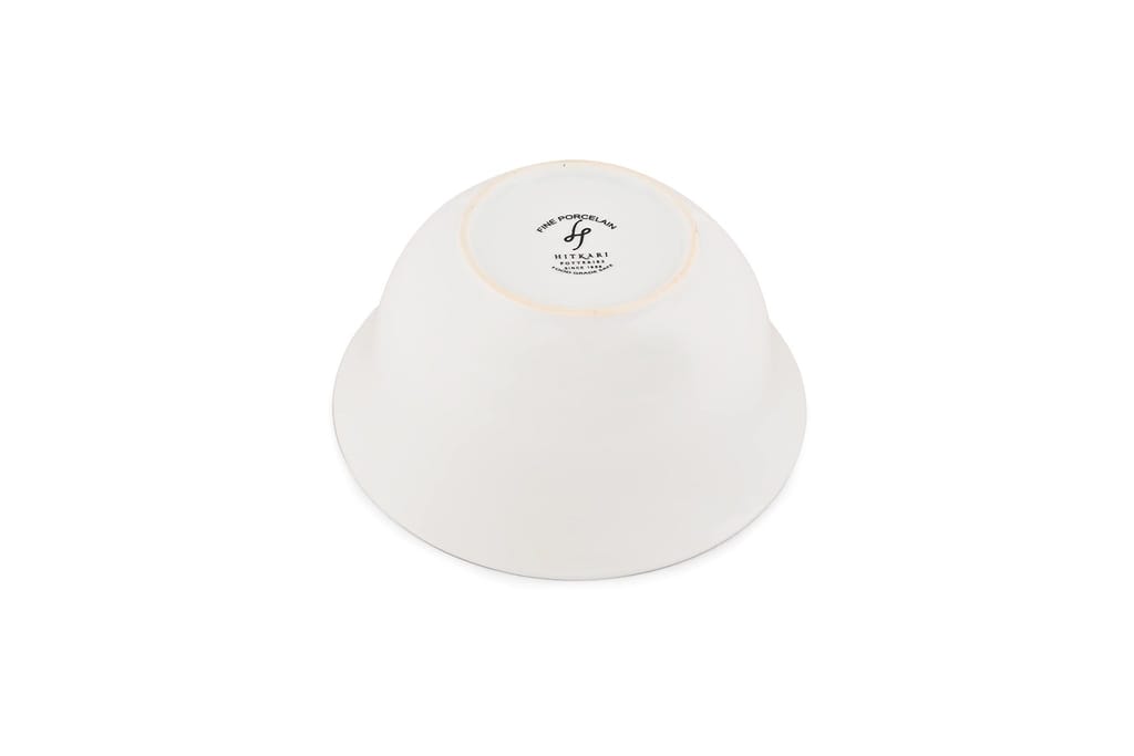 hitkari Porcelain 16522 Soup Bowl Set of 2pc.|for Home & Kitchen |Material:- Porcelain|Porcelain Soup Bowl with Elegant Design |Set of 2pc, White,400ml.