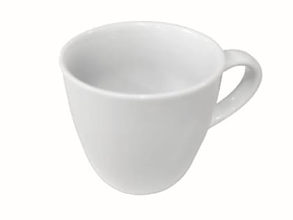 Hitkari Potteries - Coffee Mug 2 Pc.(400 ML) | for Morning & Evening | Material: Porcelain for Home & Kitchen (White,Set of 2pcs)