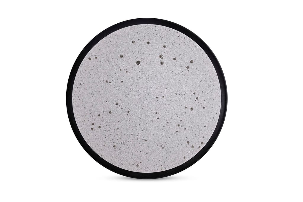 Hitkari Potteries Porcelain RAW Grey Side Plate Set of 6 PCS for Home & Kitchen | Ceramic Side Plate Set | Full Plate (20cm, Grey)