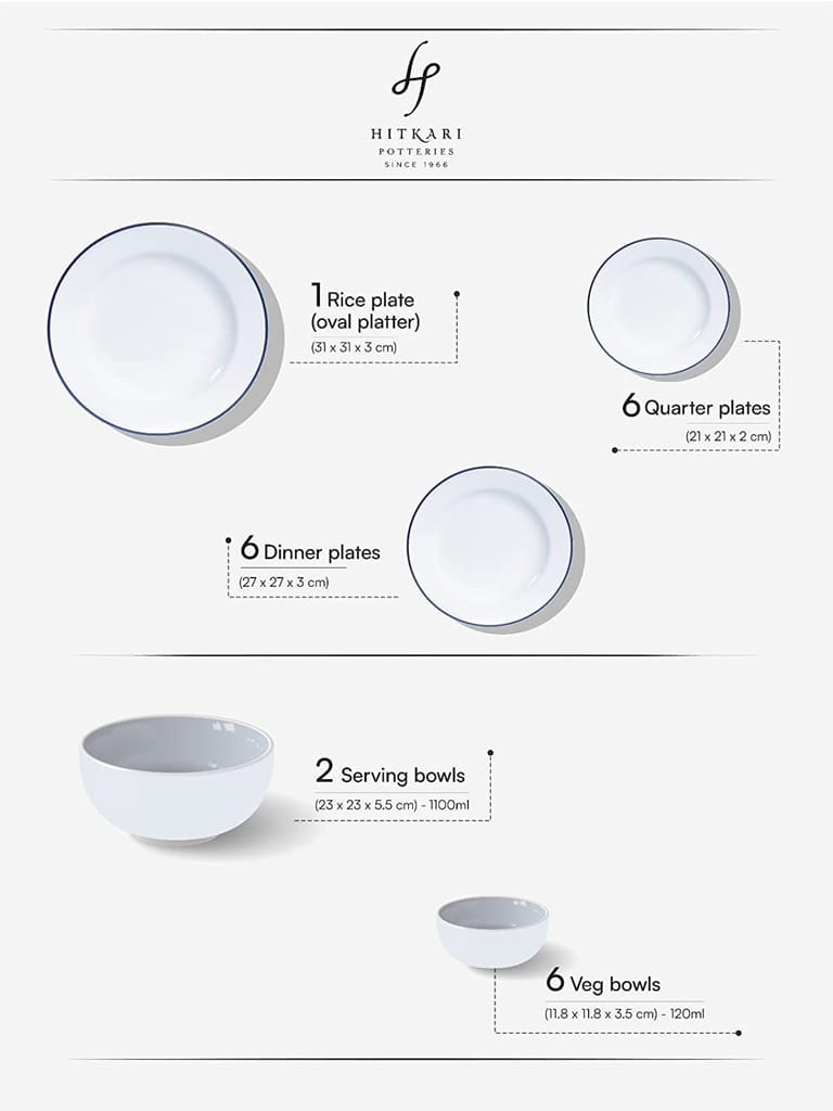 Hitkari Porcelain Rustic Brown Dinner Set 21pc | for Home & Kitchen | Material: Porcelain| Luxury Dinnerware| 21Pc (Brown,21pc.)