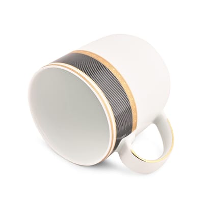 Hitkari Potteries - Coffee Mug 2 Pc.(300 ML) | for Morning & Evening | Material: Porcelain for Home & Kitchen (White,Set of 2pcs)