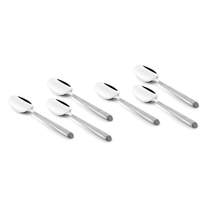FnS Aura Premium Stainless Steel Dual Finish Dinner Spoon (6 Dinner Spoon)