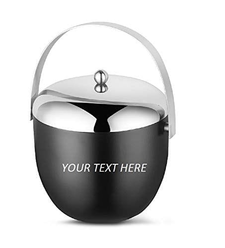 FnS Double Walled Apple Ice Bucket with Customize Message or Wishes