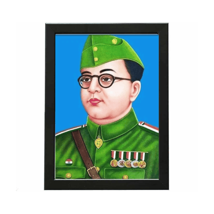 Netaji Subhash Chandra Bose Photo with Frame (12x18 Inch)